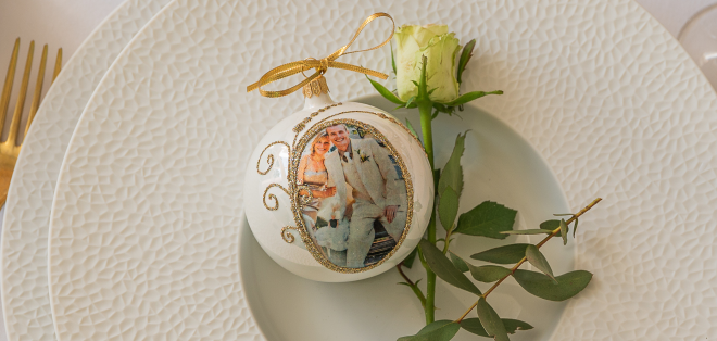 Skleněné ozdoby s fotografií