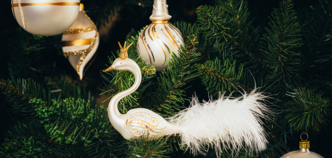 Vánoční ozdoby - Bílozlatá kolekce