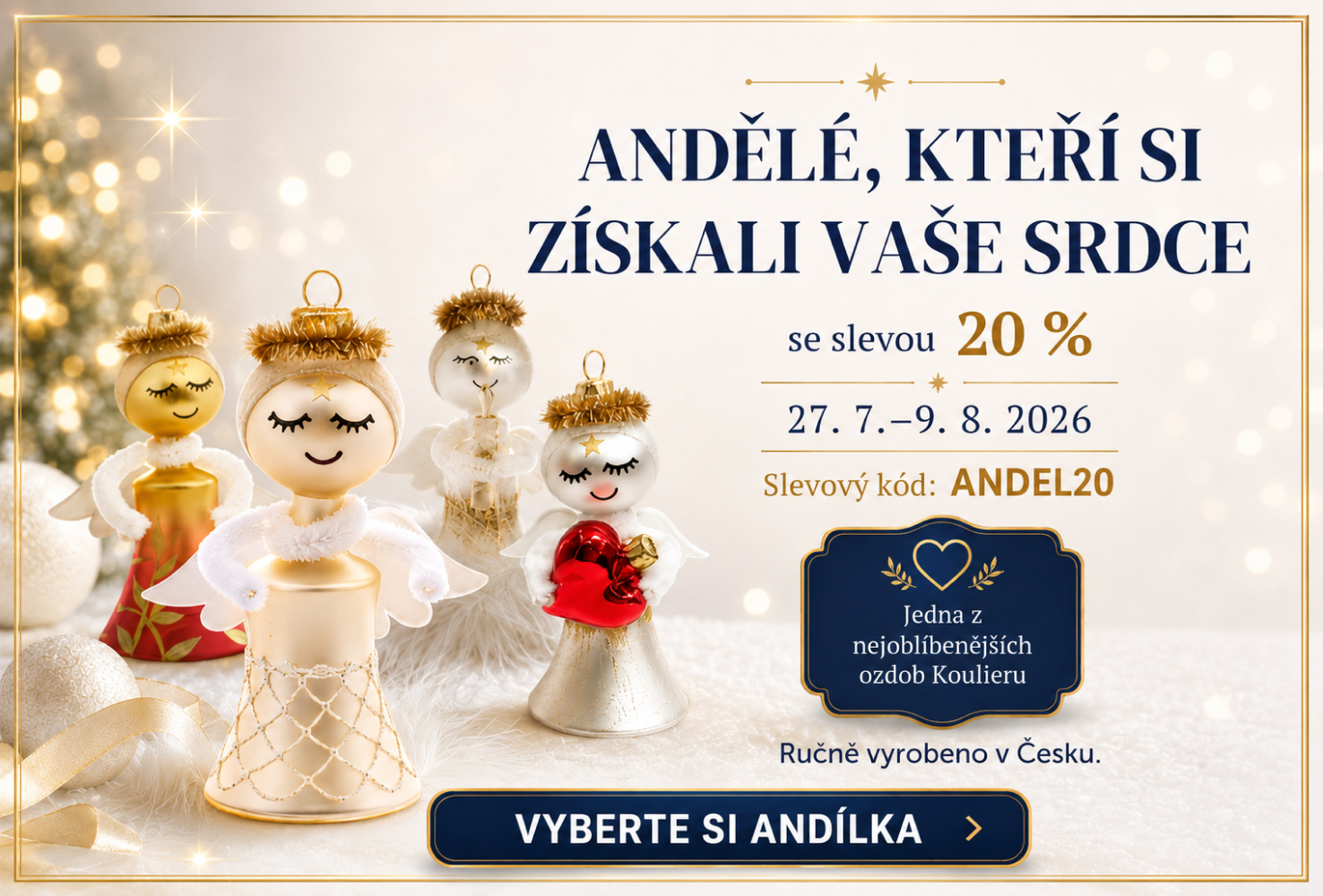 Skleněné andělé se slevou 20 %