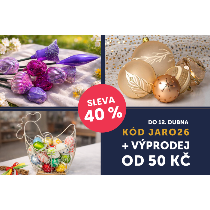40% jarní sleva a výprodej ozdob od 50 Kč
