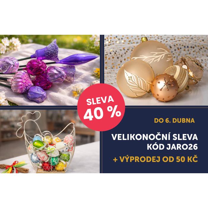 40% jarní sleva a výprodej ozdob od 50 Kč