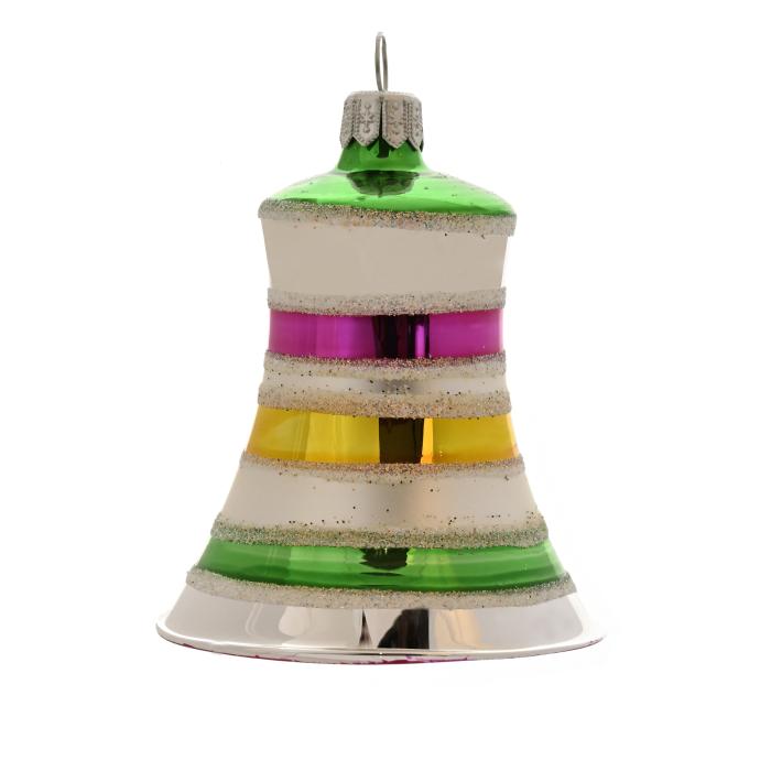 Skleněné vánoční ozdoby Retro - Retro zvonky, 6 ks