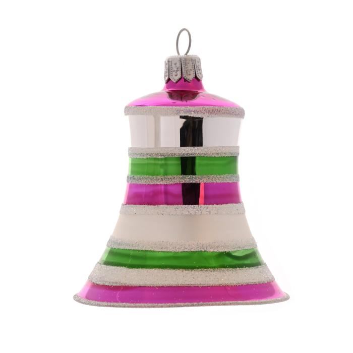 Skleněné vánoční ozdoby Retro - Retro zvonky, 6 ks