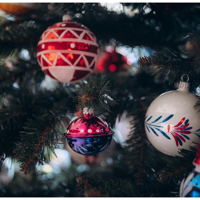 Skleněné vánoční ozdoby Retro - Rolničky, 12 ks