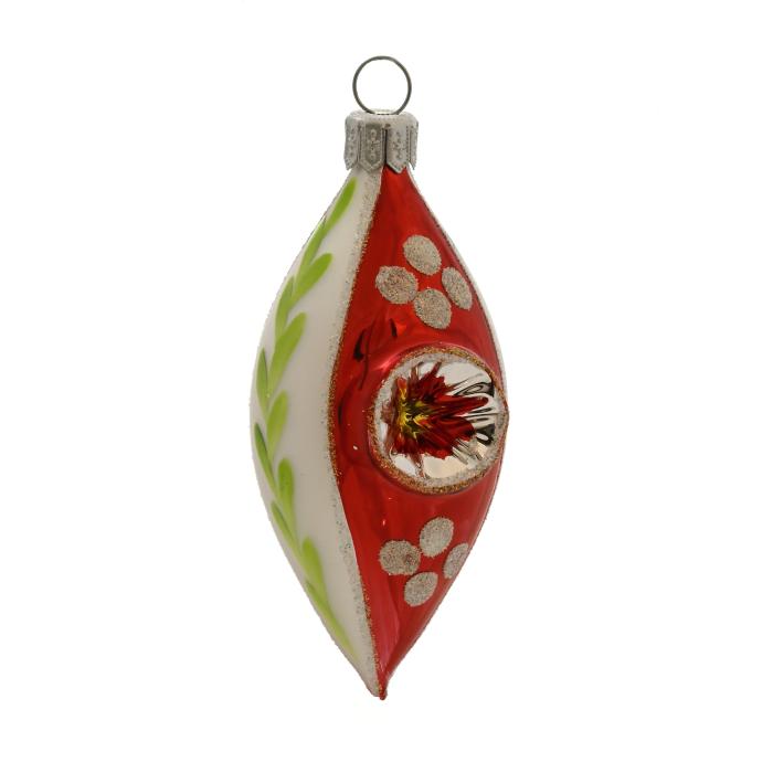 Skleněné vánoční ozdoby Retro - Olivy píchané, 4 ks