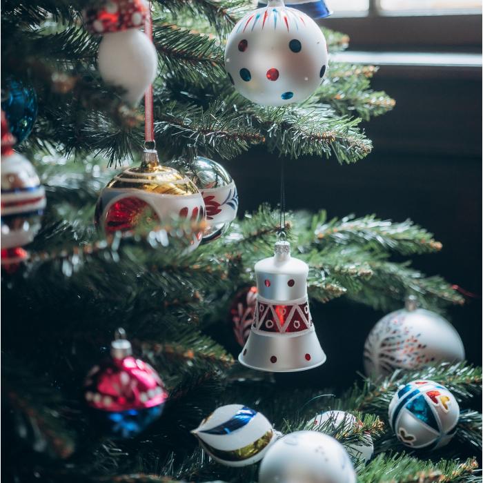 Skleněné vánoční ozdoby Domovina - Zvonky, 4 ks