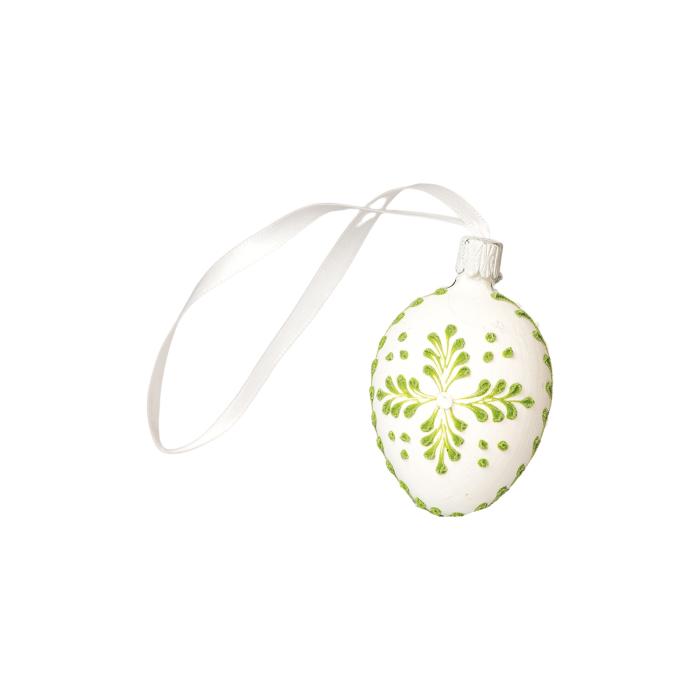 Ozdoba velikonoční vajíčka Dvě v jednom světle zelená, 1 ks