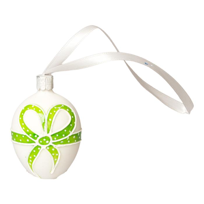 Ozdoba Velikonoční vajíčka mašlička světle zelená, 1 ks