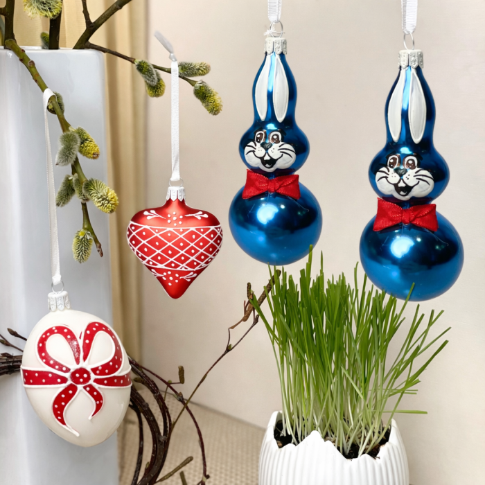 Ozdoba Velikonoční vajíčka mašlička světle zelená, 1 ks