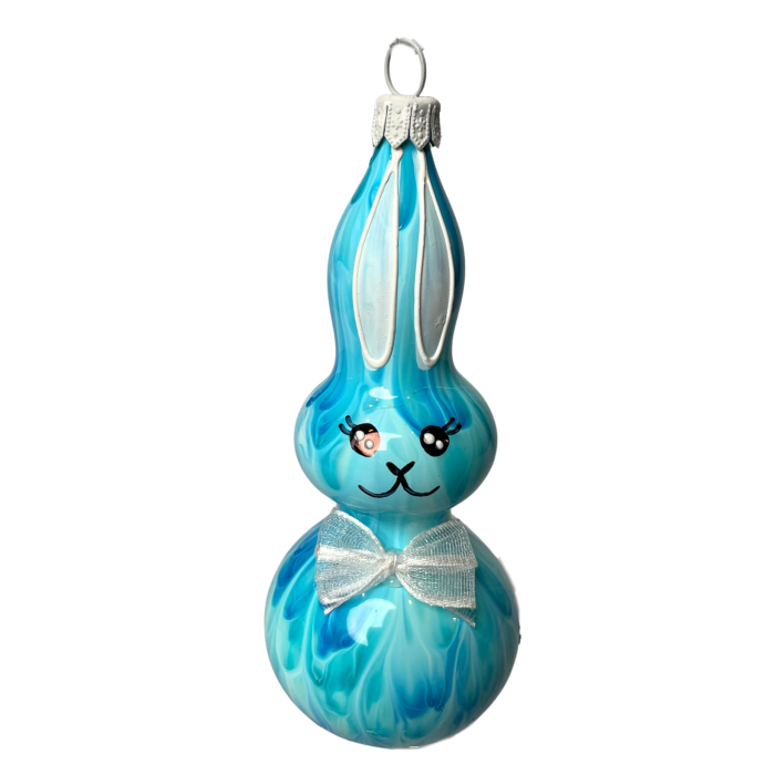 Skleněné ozdoby - Jarní komplet Zajíčci , 3 ks