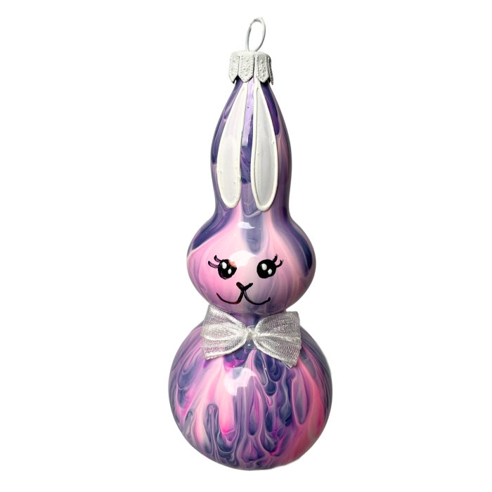 Skleněné ozdoby - Jarní komplet Zajíčci , 3 ks