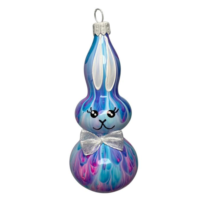 Skleněné ozdoby - Jarní komplet Kahuri zajíčci se srdíčkem a kočičkami, 4 ks