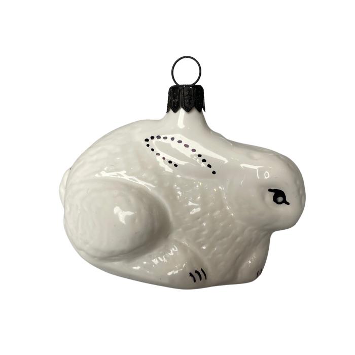 Skleněná ozdoba zajíček Bob a Bobek, 2 ks