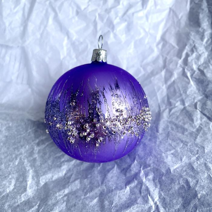 Baňka rokajl stříbřená