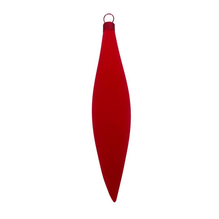 Skleněné vánoční ozdoby basic Red - Red rakety, 8 ks