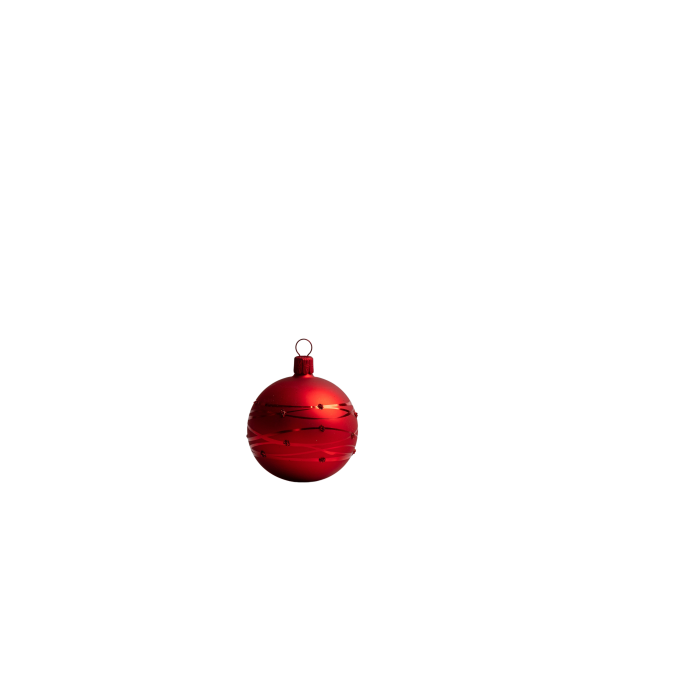 Skleněné vánoční ozdoby basic Red - Red kouličky, 12 ks