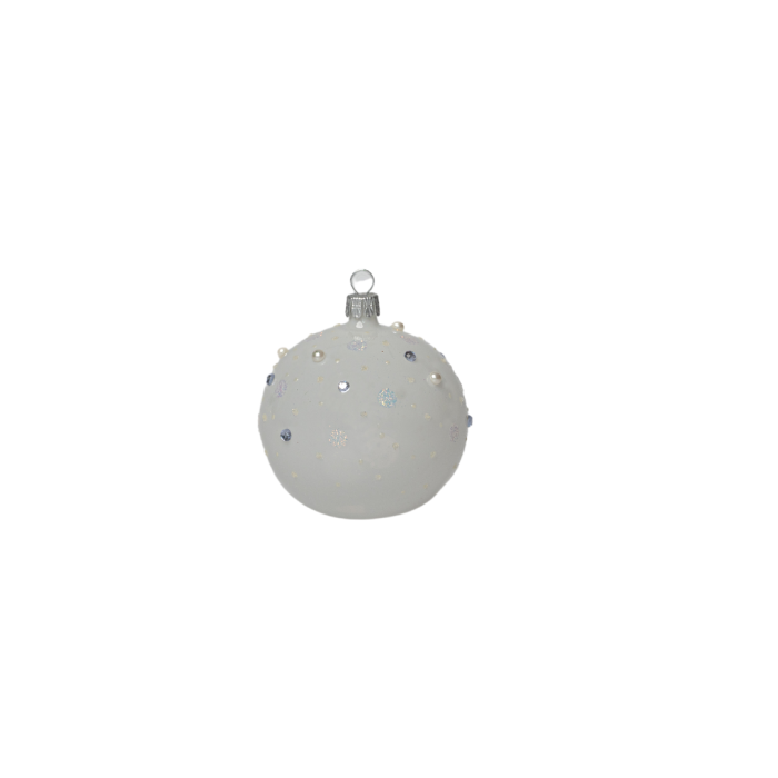 Skleněné vánoční ozdoby basic Bianco - Bianco led, 6 ks