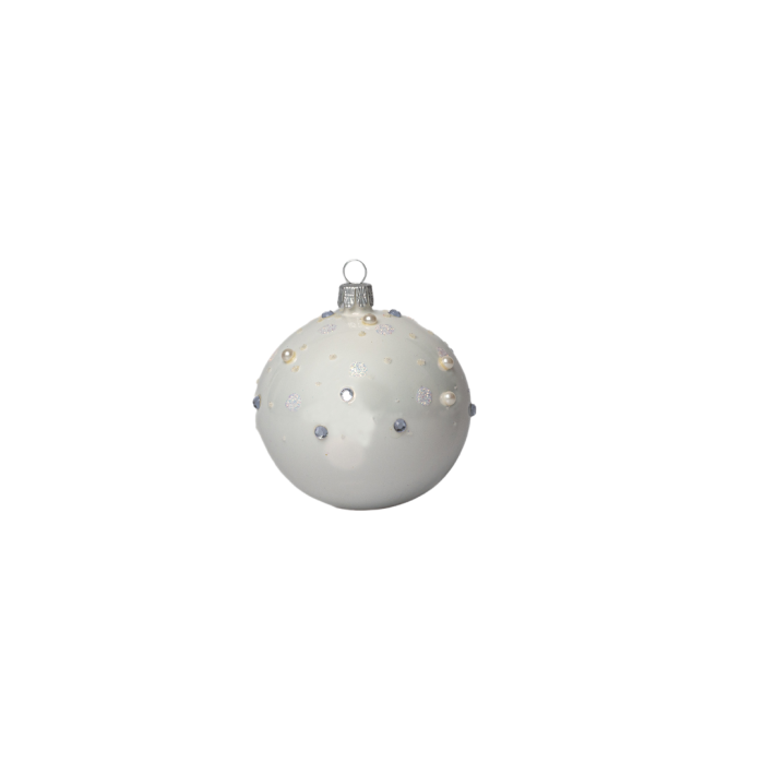 Skleněné vánoční ozdoby basic Bianco - Bianco led, 6 ks