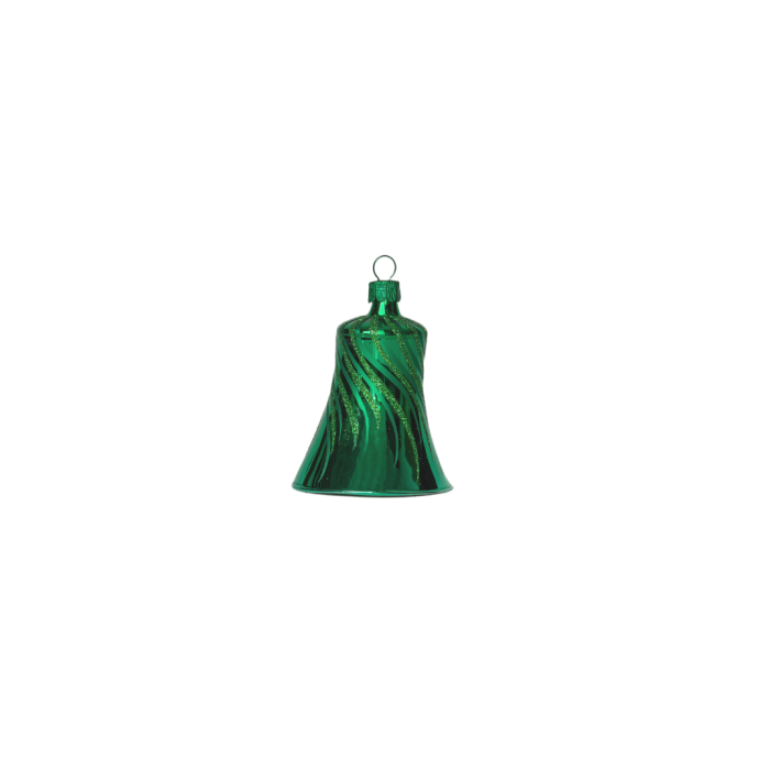 Skleněné vánoční ozdoby basic Green - Green lucerna, 6 ks
