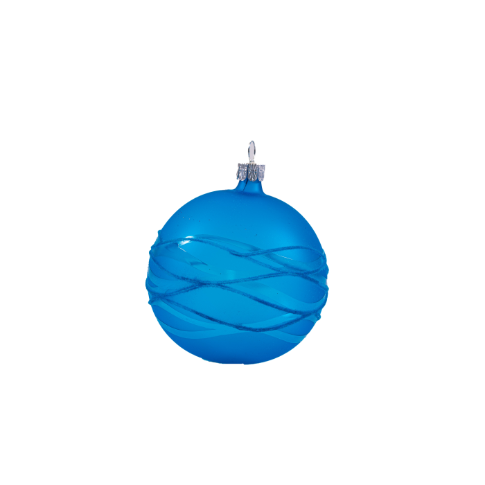 Skleněné vánoční ozdoby basic Ocean - Ocean vlny, 6 ks