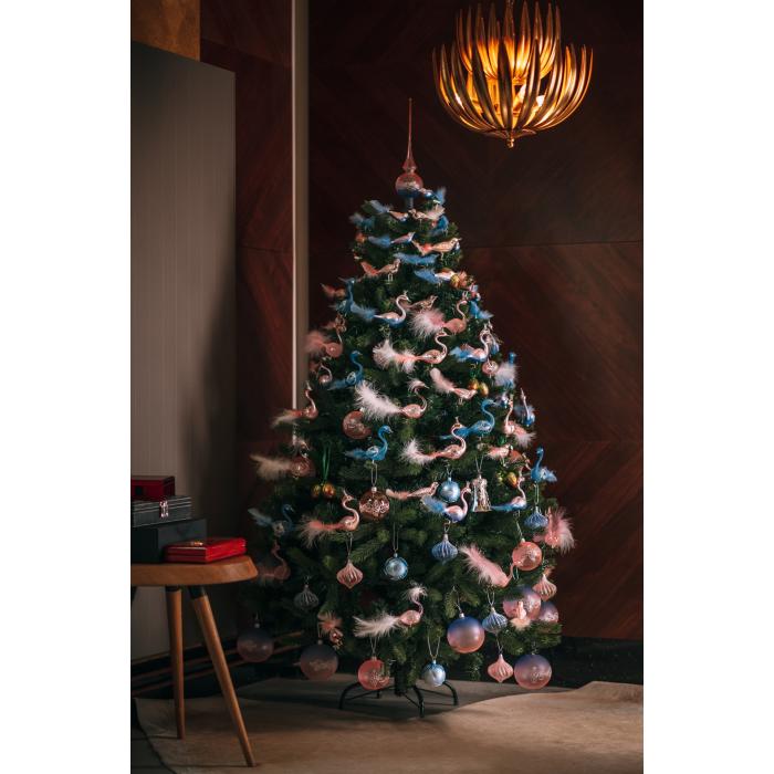 Ozdobený vánoční stromeček - Červánkový (cca 175 cm)