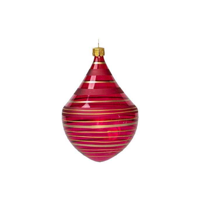 Vánoční ozdoba Secese - flakon s jemným zlatem růžový, 1 ks