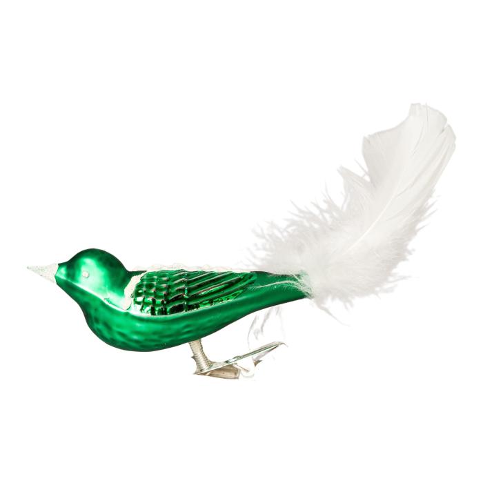Skleněná ozdoba Ptáček velikonoční linka zelený