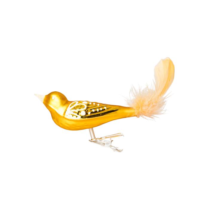 Ozdoba Ptáček velikonoční lístečky žlutý