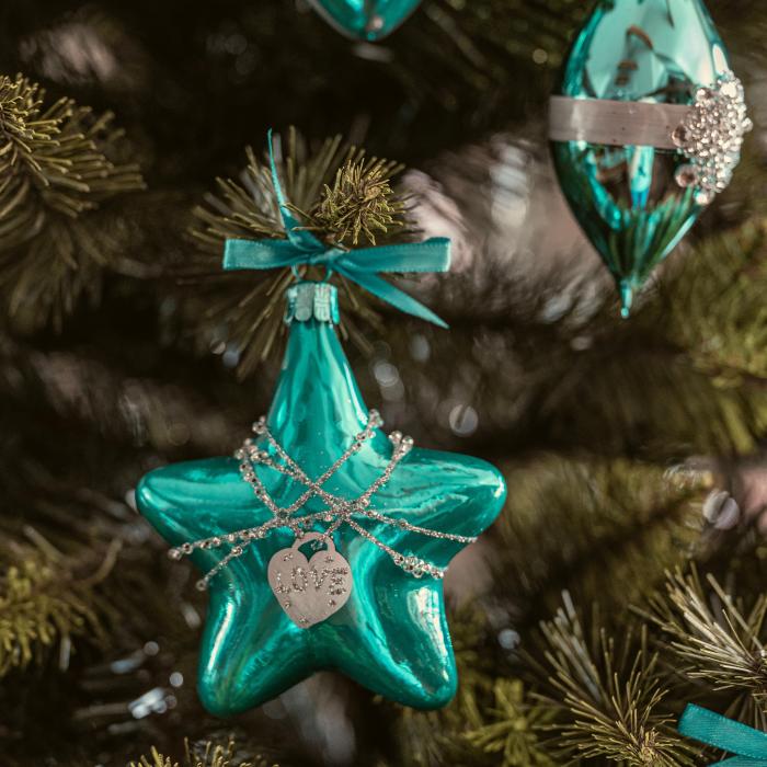 Velká sada vánočních ozdob Nobless Baubles Tiffany, 49ks